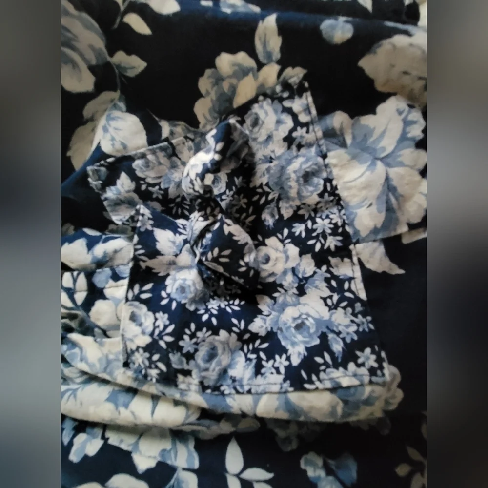 Rumiko Blue Floral Toddler Skirt